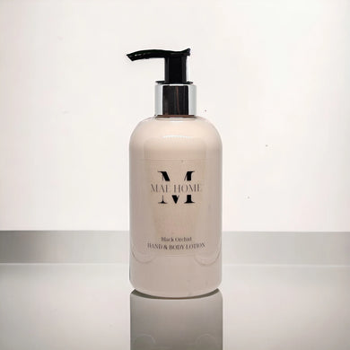 MAE Home | Black Orchid Hand & Body Lotion - Luxurious skincare with ylang ylang, orchid, and dark chocolate notes