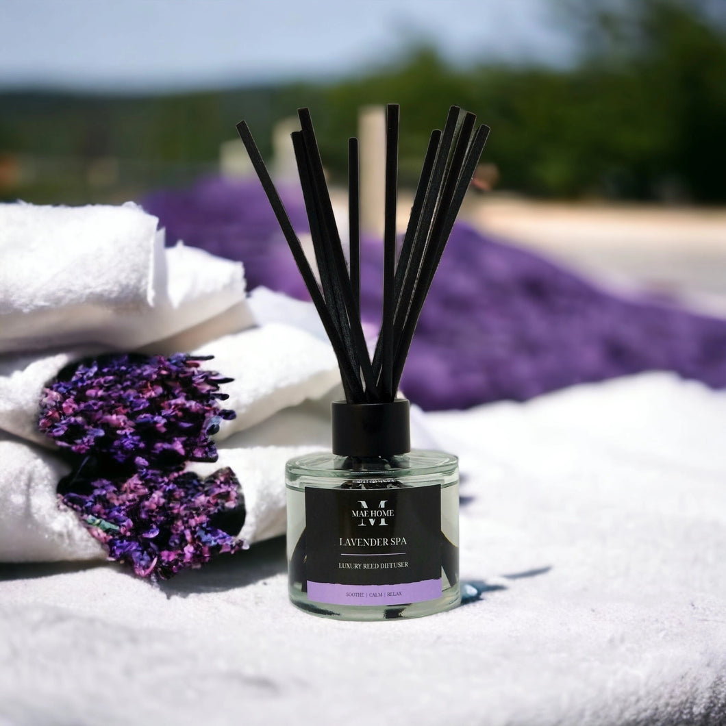 MAE Home | Lavender Spa Reed Diffuser - Calming Essential Oil - 100ml
