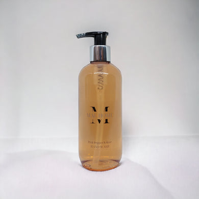 MAE Home | Pink Pepper & Rose Hand Wash - Luxurious vegan-friendly hand wash with captivating fragrance.